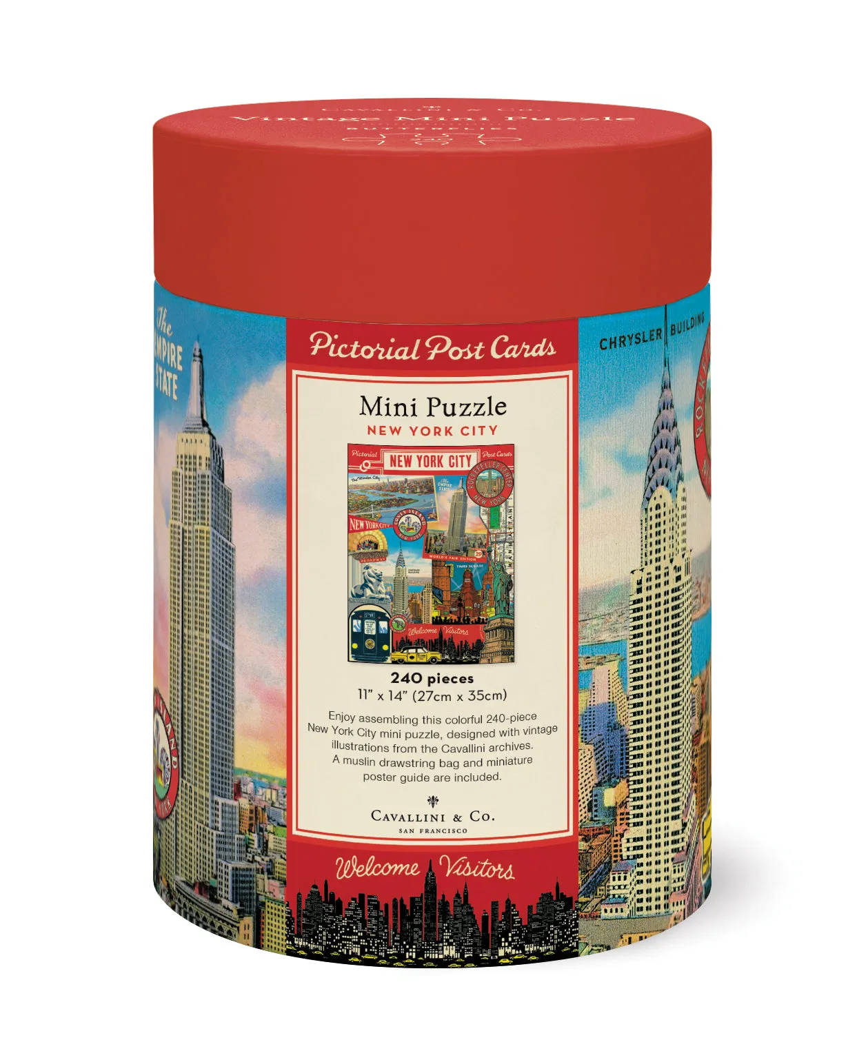Cavallini & Co. New York City 240 Piece Mini Puzzle Kid-focused experiences Learn & grow