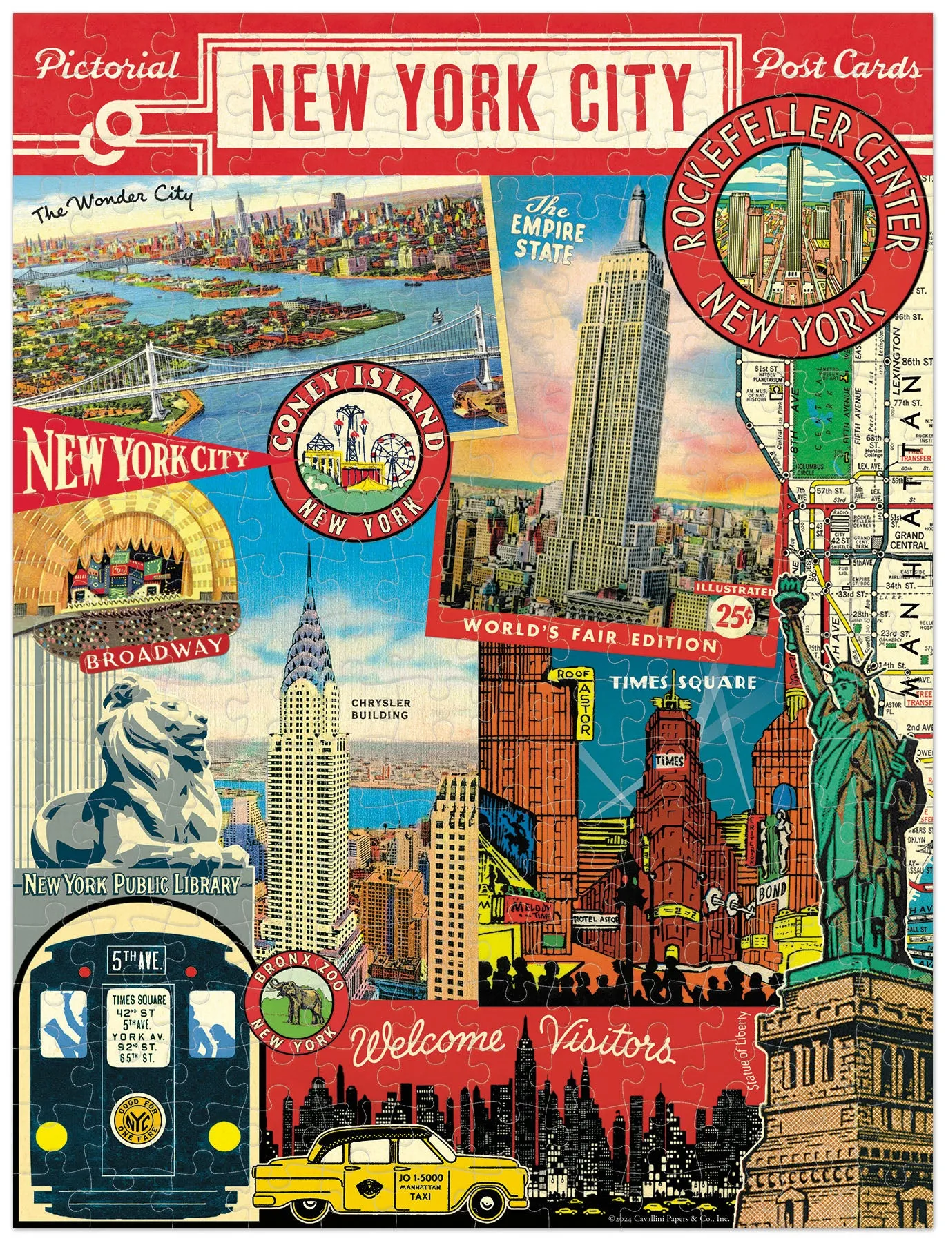 Skill-building tools First explorers Cavallini & Co. New York City 240 Piece Mini Puzzle