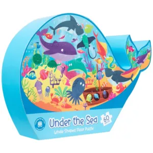60 Pc Under The Sea - Whale Shaped Floor Puzzle Kid-focused experiences