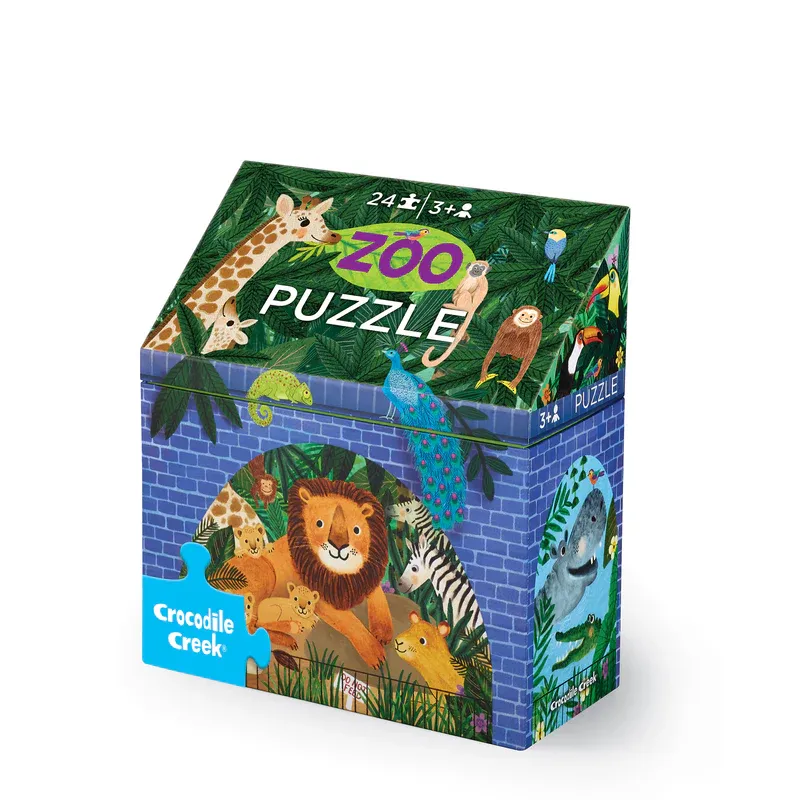 Nurturing minds Home learning tools Little Building Puzzle 24 Pc - Zoo
