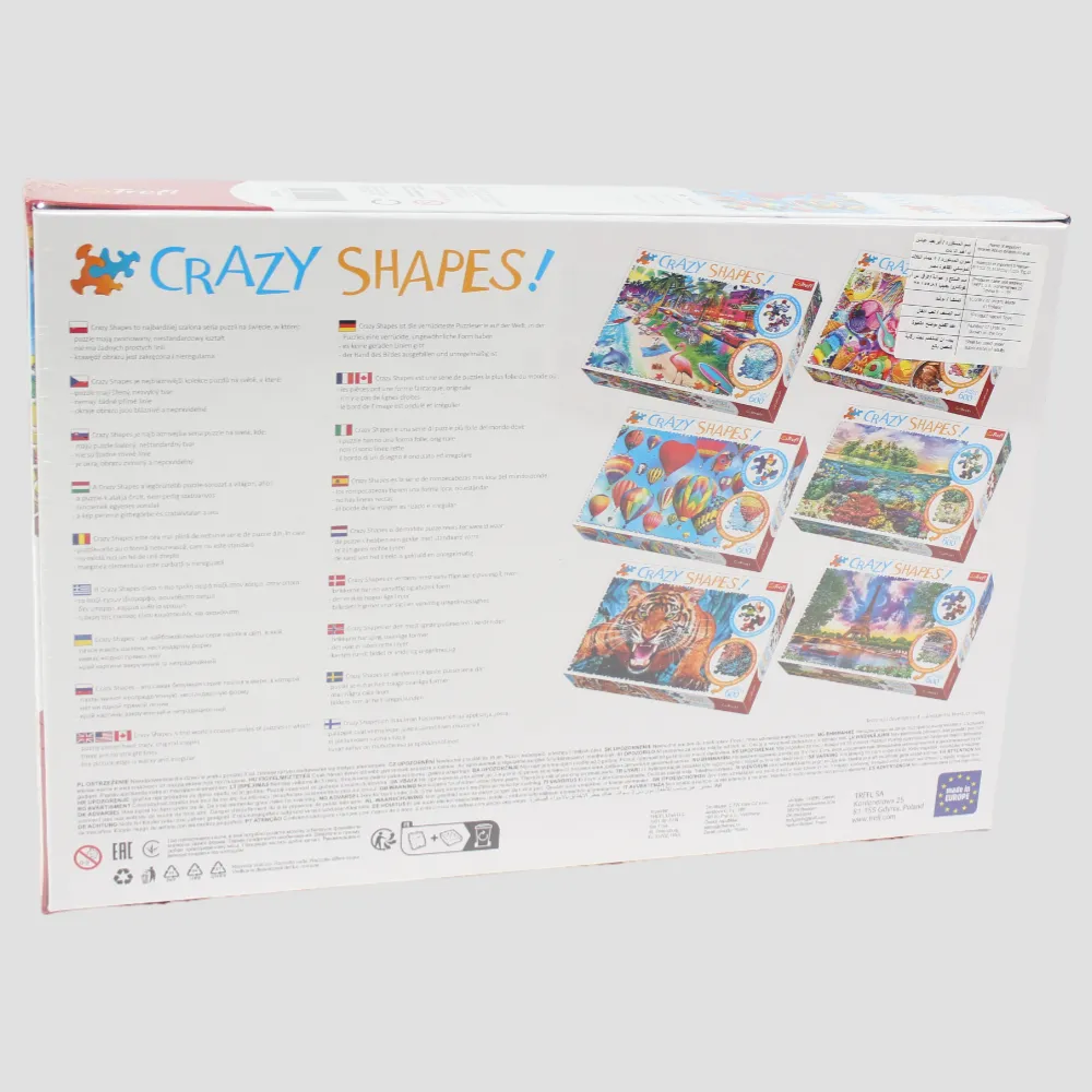 Trefl 600-Piece Crazy Shape Jigsaw Puzzle C Colorful Balloons Playroom adventures begin here Little creators