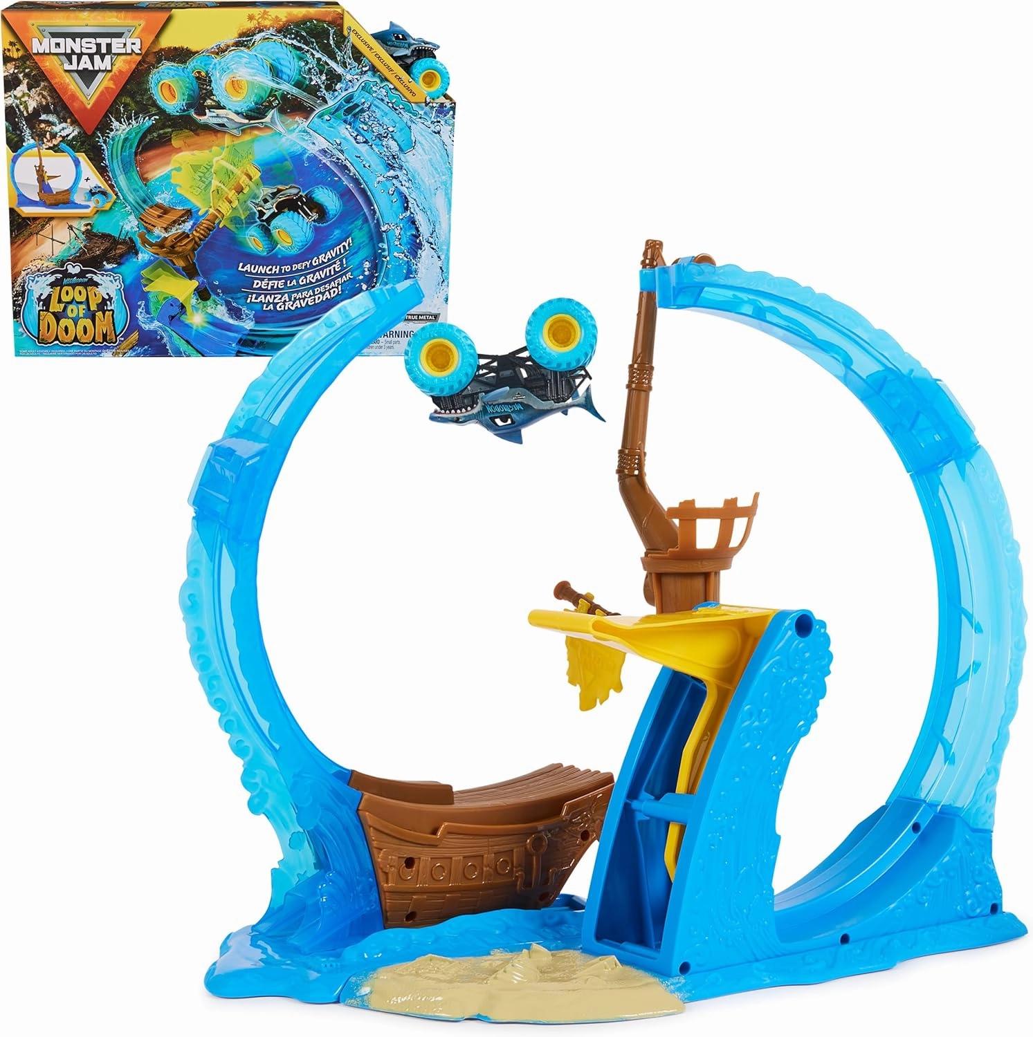 Monster Jam Megalodon Loop Of Doom Stunt Playset Kids essentials Fun-based learning
