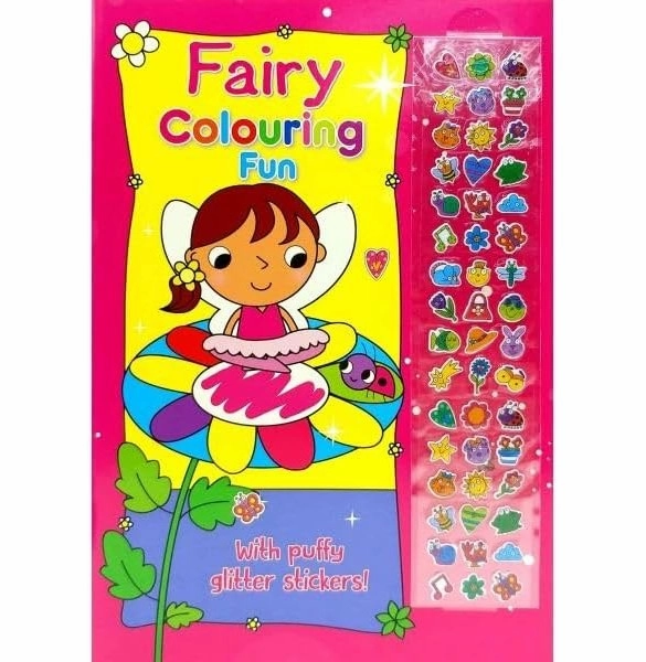 Fairy Colouring Fun With Puffy Glitter Stickers Discover & grow Brain boosters