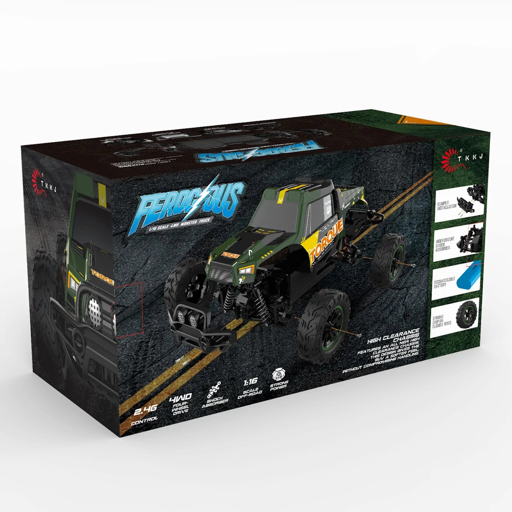 Discover & grow Young explorers Ferocious Rc Remote Controlled Four-Wheel Drive Monster Truck
