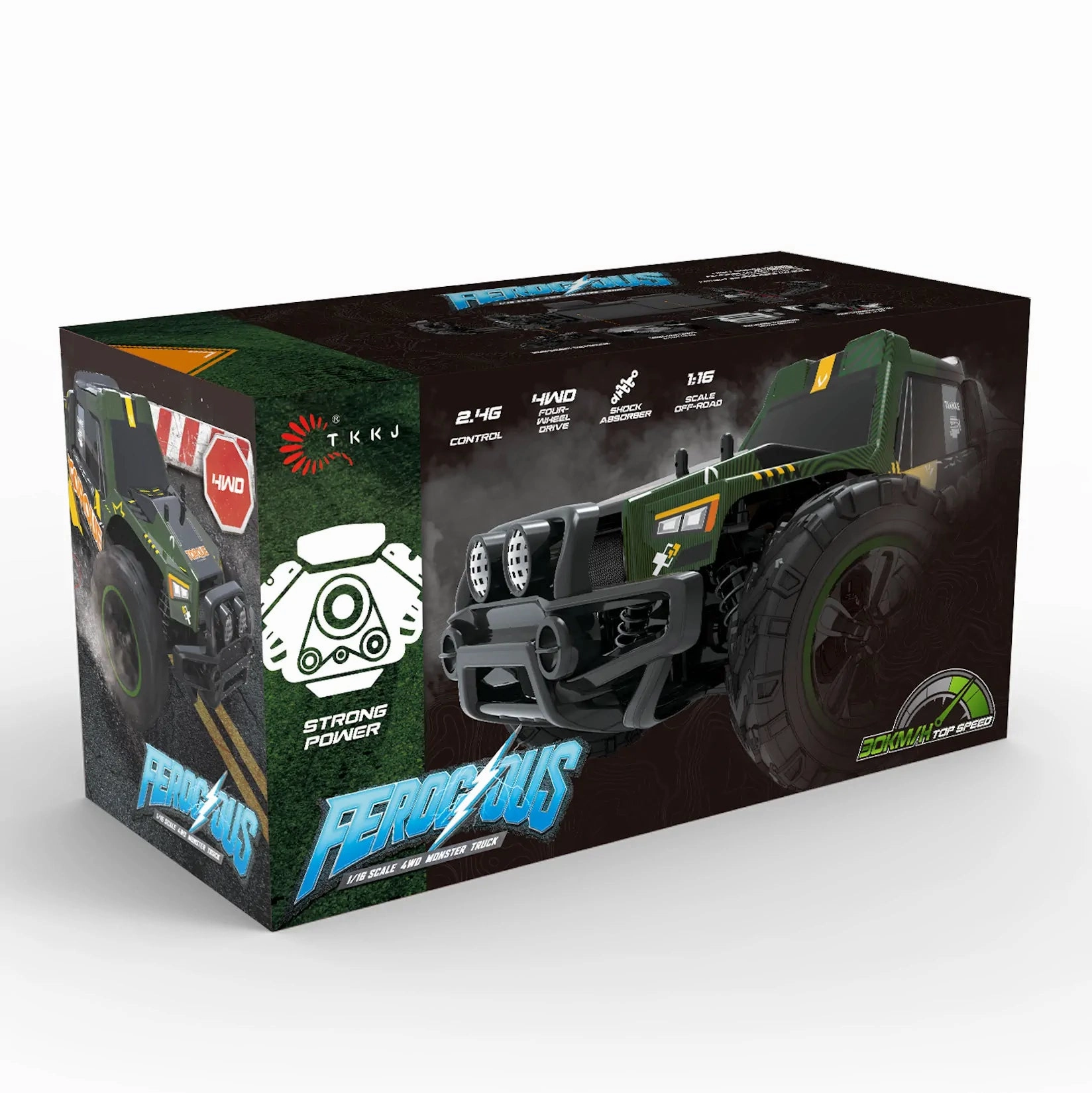 Kids discovery tools Ferocious Rc Remote Controlled Four-Wheel Drive Monster Truck