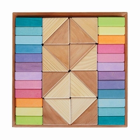 Young minds at work Pastel Duo Wooden Block Set