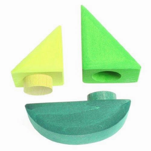 Discover & grow Rolling Boats Wooden Blocks