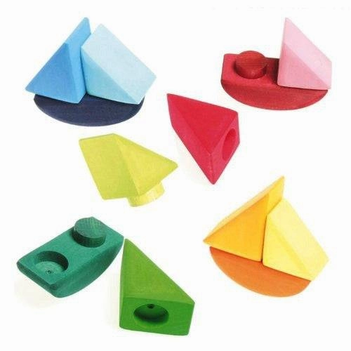 Smart kids gear Rolling Boats Wooden Blocks