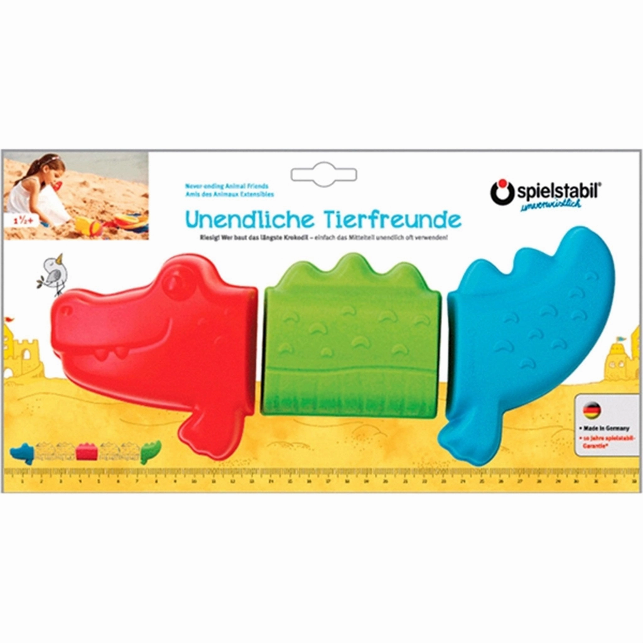 Spielstabil Sand Moulds Crazy Animals Crocodile Hands-on discovery