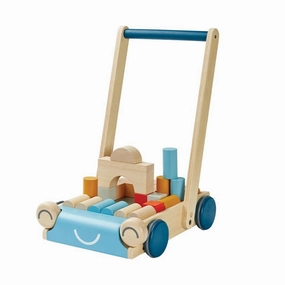 Quiet play for growing minds Sensory fun for little hands Wooden Baby Walker & Block Set
