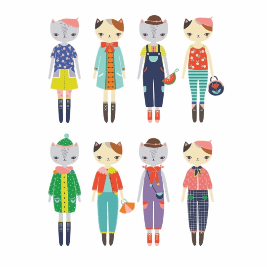 Cat Fashion Magnetic Dress Up Tin Inspiring creativity Moments of imagination