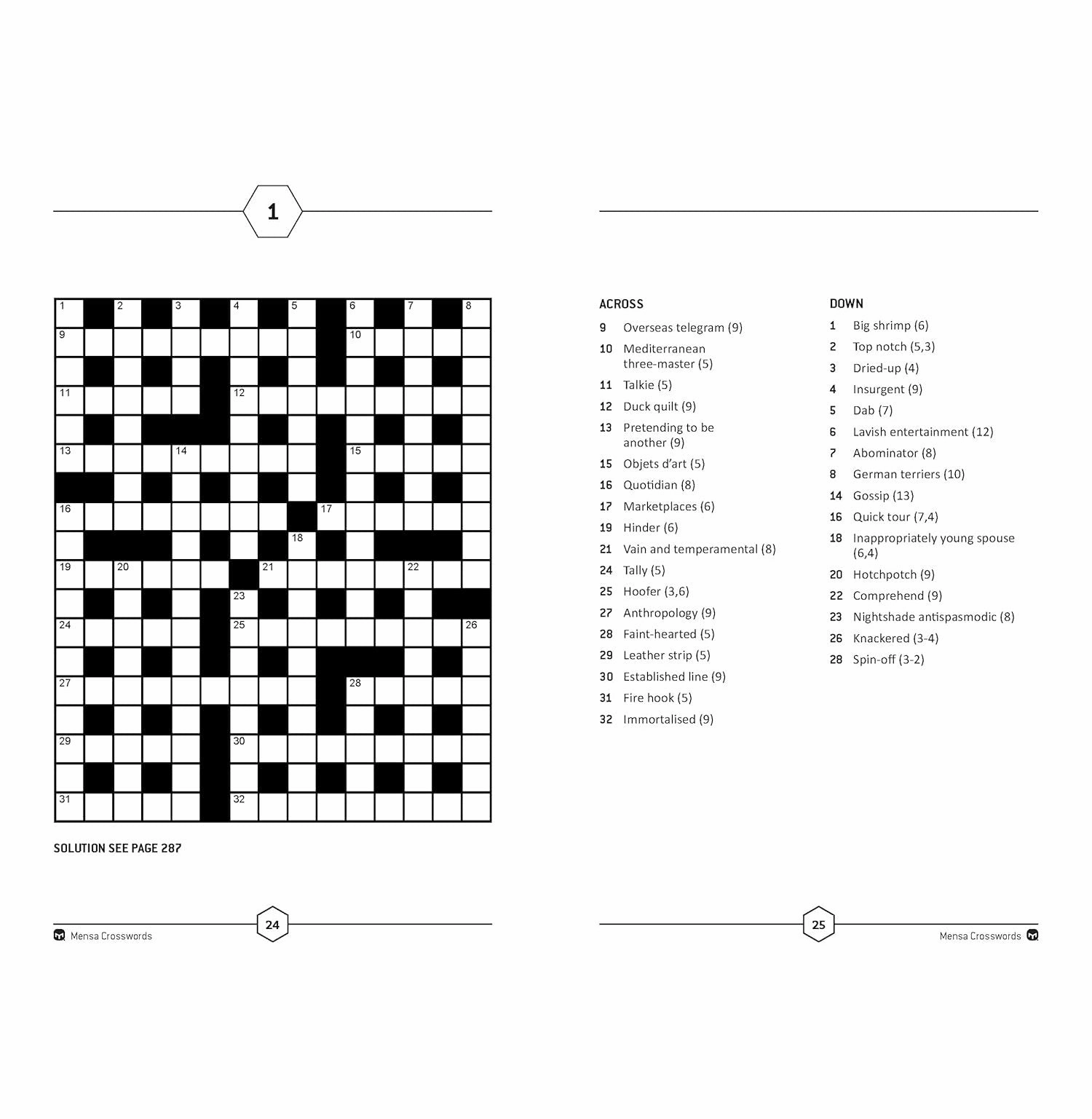 Early learning Playful learning Mensa Crosswords: Test Your Word Power With More Than 100 Puzzles [Paperback] Moore Dr Gareth And Mensa Ltd