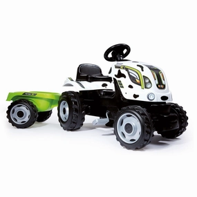 Smoby Xl Pedal Tractor With Trailer - Cow Print Young imaginations