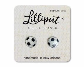 Playroom learning Young learners Soccer Ball Earrings