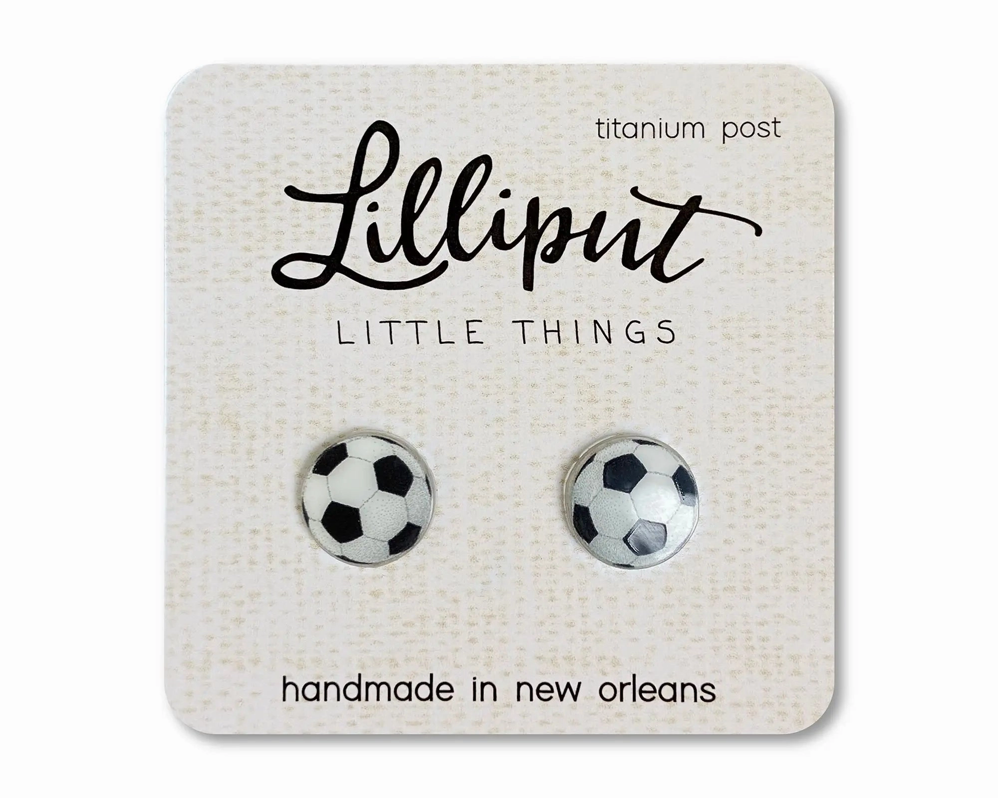 Playroom learning Young learners Soccer Ball Earrings