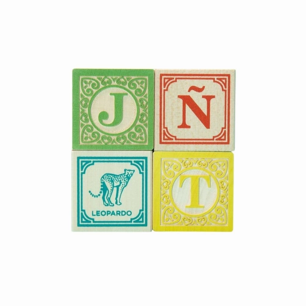 Moments of imagination Inspiring creativity Spanish Wooden Alphabet Blocks