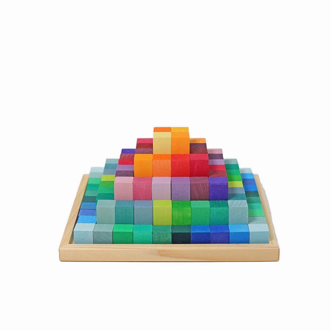 Stepped Pyramid Wooden Math Blocks Active learners
