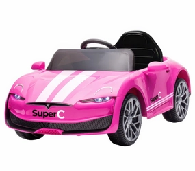 Kids discovery tools Super-C Pink Car 12V Electric Kids Ride-On