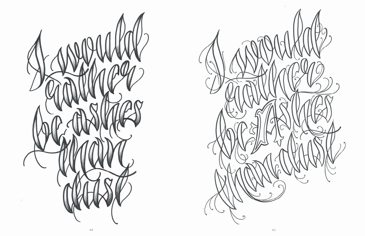 Tattoo Lettering & Bannersclassic And Modern Script Designs Growing minds
