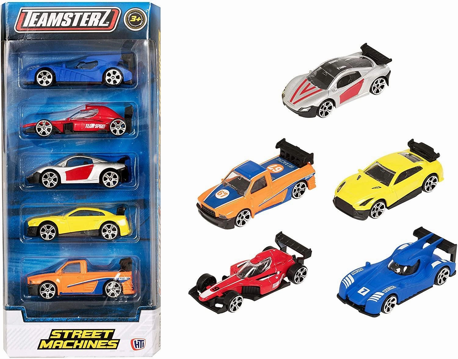 Teamsterz Street Machines Diecast Cars 5-Pack - Assortment Quiet play for growing minds Happy hands
