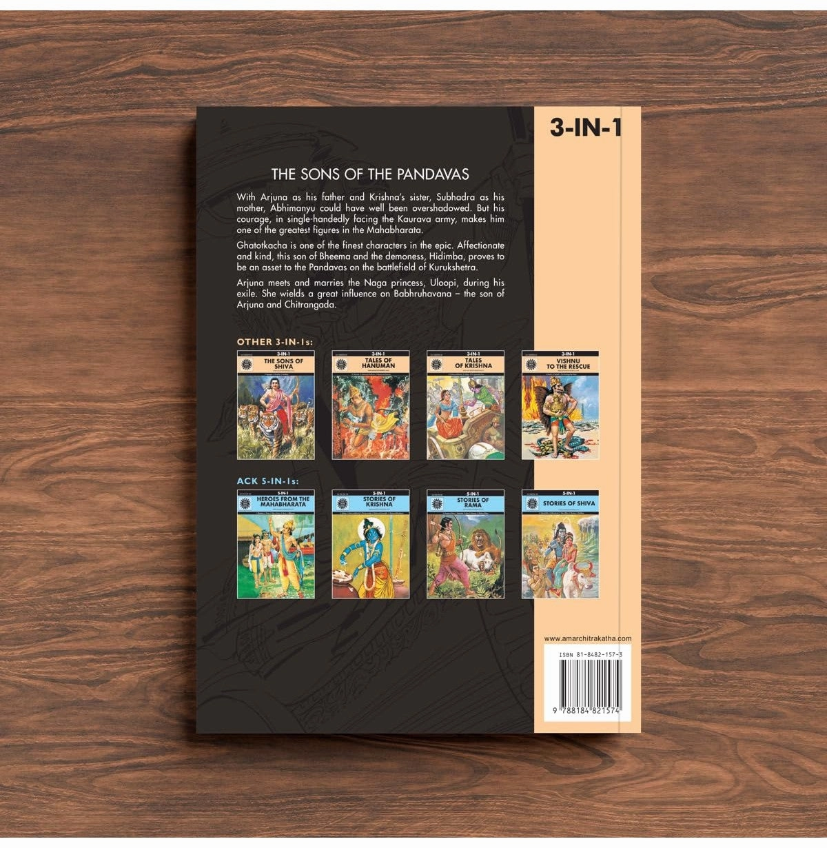 The Sons Of The Pandavas: 3 In 1 (Amar Chitra Katha) [Hardcover] Anant Pai Home learning tools Tiny thinkers