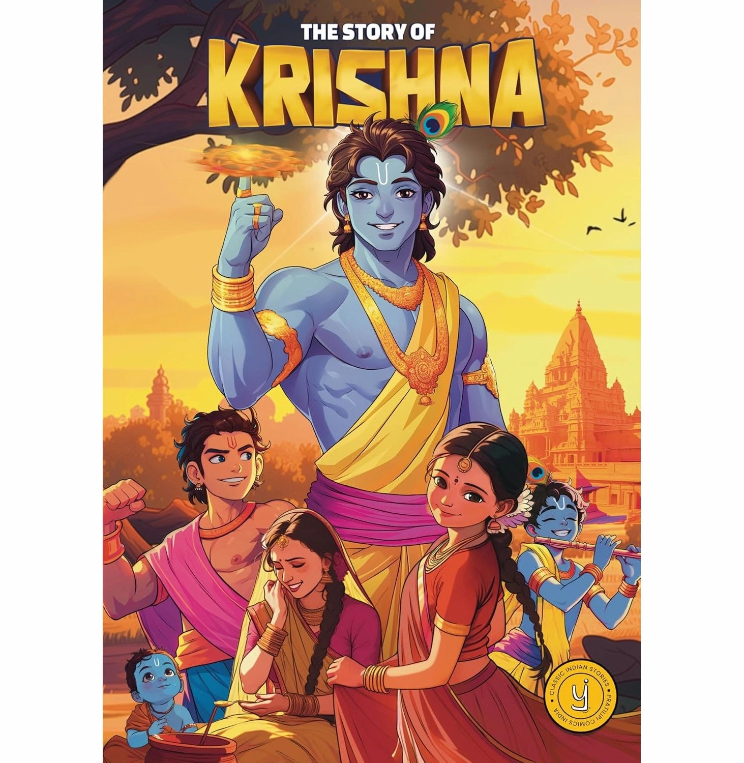 The Story Of Krishna: Classic Indian Comics Exploration made fun Creative kids