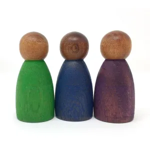 3 Dark Wood Nins - Cold Colors Home learning tools
