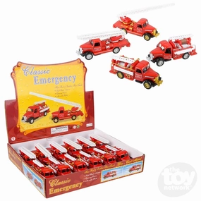 5" Die-Cast Pull Back Classic Fire Truck Growing minds Young minds at work