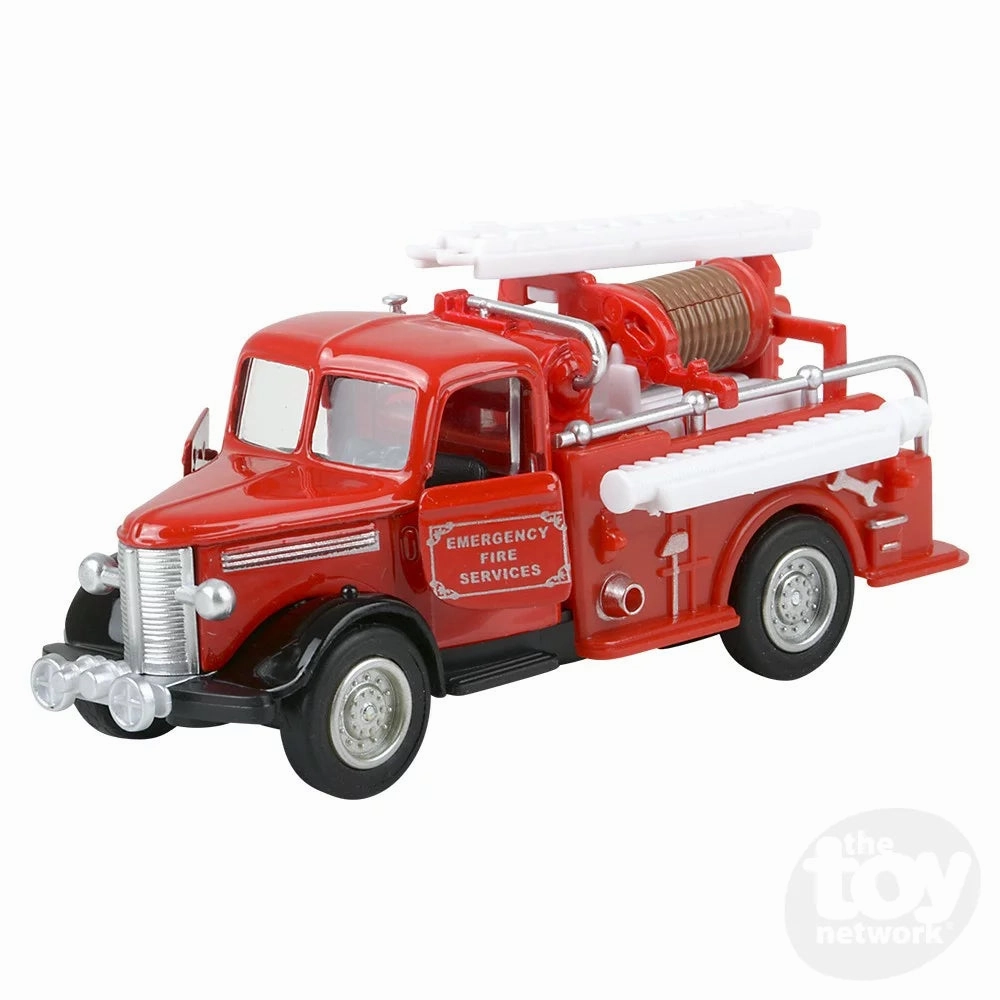 5" Die-Cast Pull Back Classic Fire Truck Curiosity starters