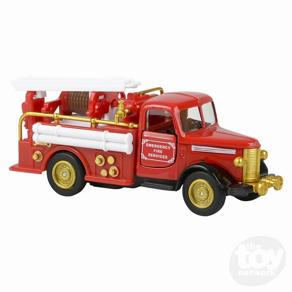 5" Die-Cast Pull Back Classic Fire Truck Little creators