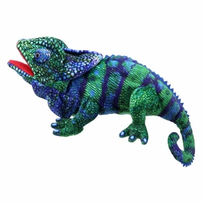 Exploration gear Nurturing minds Chameleon Blue & Green Puppet
