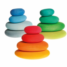Grimm'S River Pebbles - Wooden Blocks Building Set Little builders