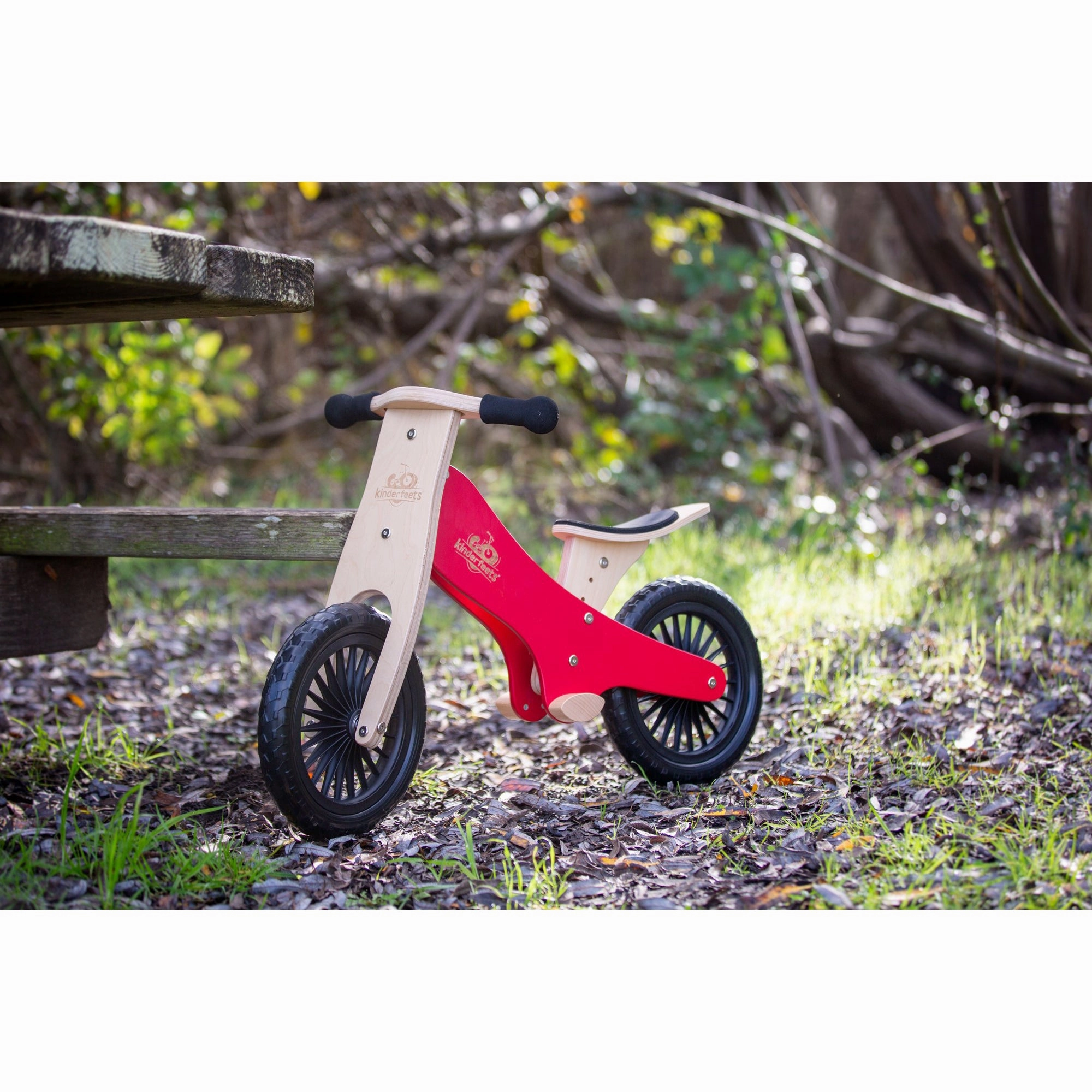 Tools for tiny thinkers Early learning Kinderfeets Balance Bike - Cherry Red 84X35.6X55Cm