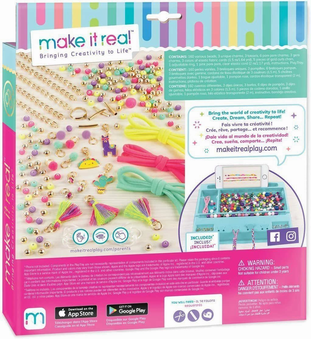 Make It Real Neo-Brite Gold Jewellery Making Kit Smart & fun Kids essentials