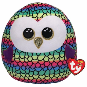 Enrichment activities Owen Rainbow Owl Squish-A-Boo