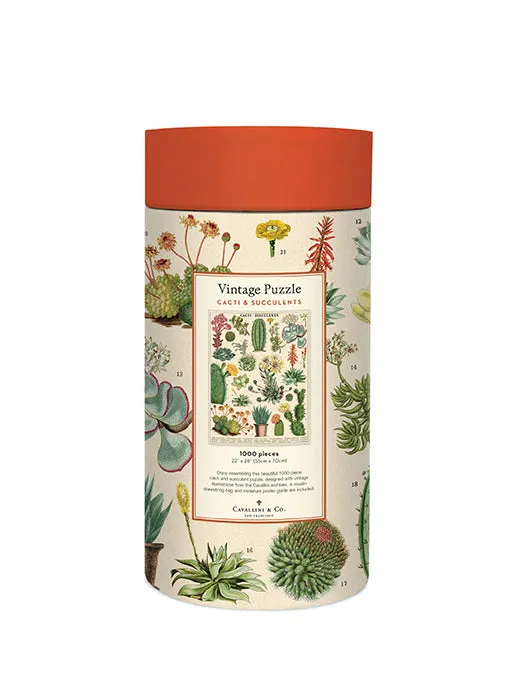 Nurturing minds Learning tools Cavallini & Co. Succulents 1000 Piece Puzzle