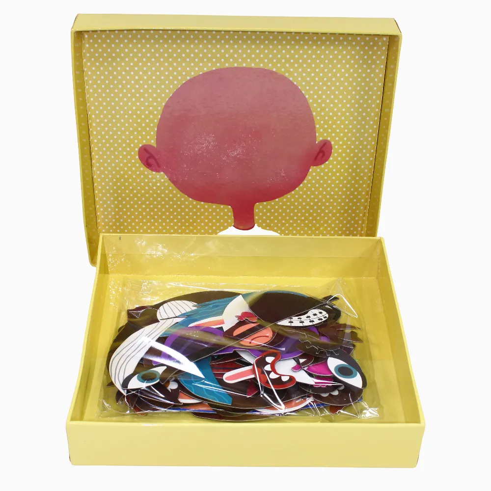 Little learners Mindful play Magnetic Puzzle Box - Crazy Face Edition