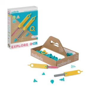 Sensory fun for little hands Makedo Cardboard Construction Set - Explore 50 Pcs