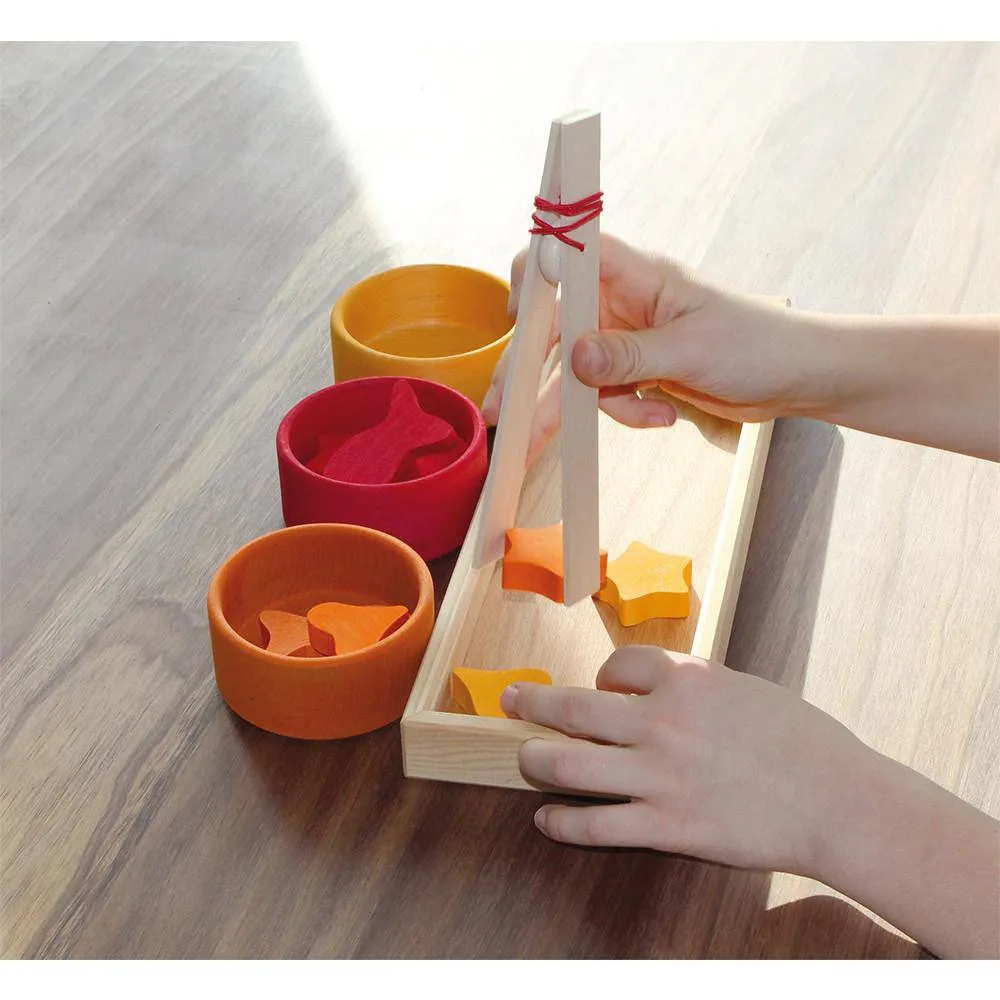 Fun for curious minds Little hands Wooden Rainbow Bowls Sorting Game