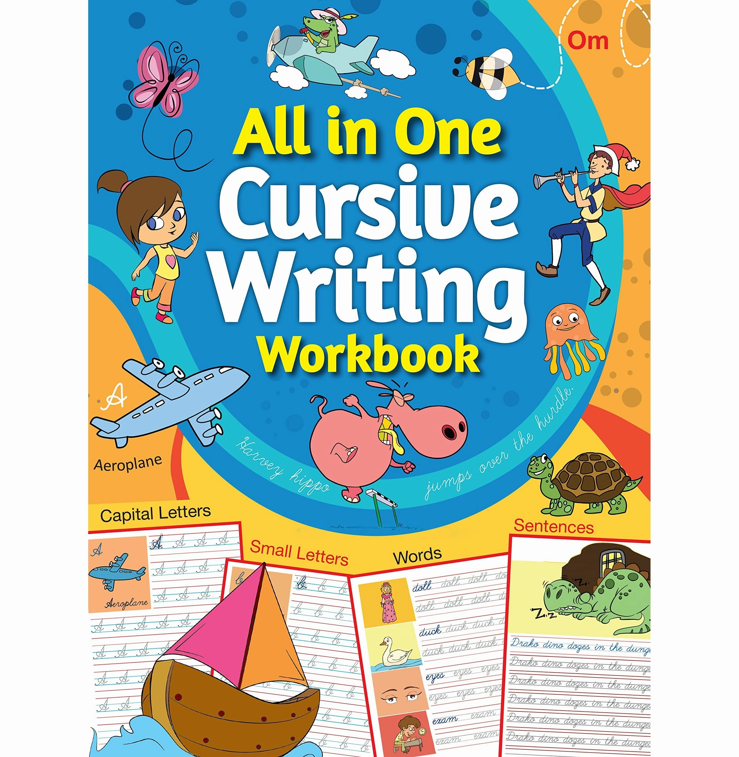 All In One Cursive Writing Workbook [Paperback] Om Books Editorial Team Smart & fun