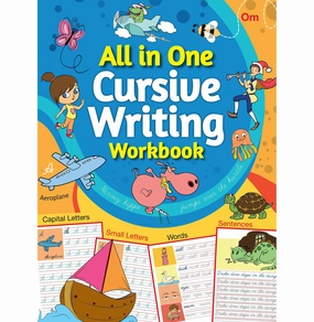 All In One Cursive Writing Workbook [Paperback] Om Books Editorial Team Smart & fun