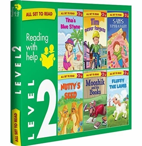 All Set To Read: Readers Level 2: Assisted Reading With Slightly Longer Sentences: Readers: 6 Books In A Green Box [Paperback] Om Books Editorial Team Tools for tiny thinkers Educational fun