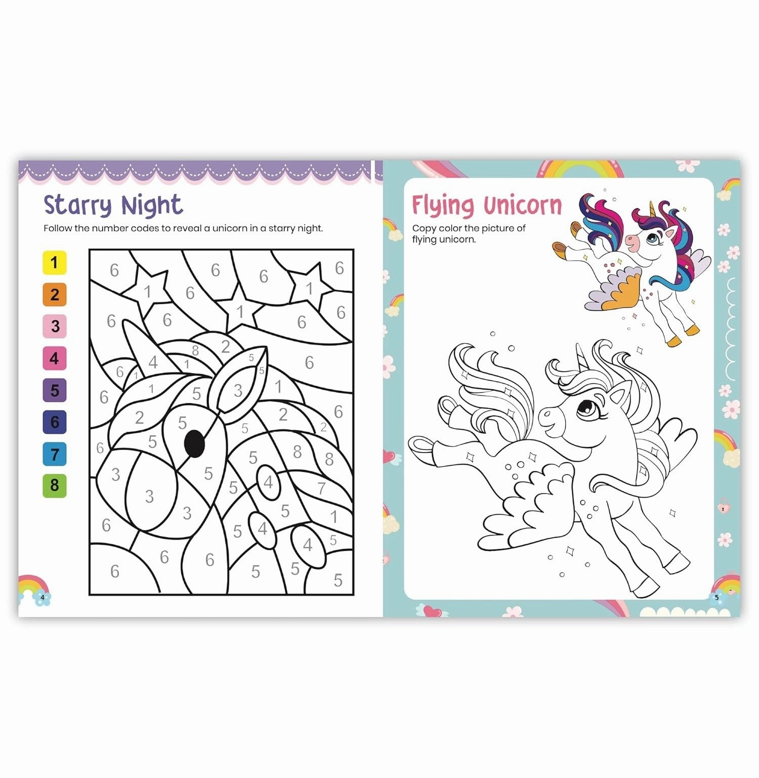 Little hands Kids Coloring Book: Unicorn