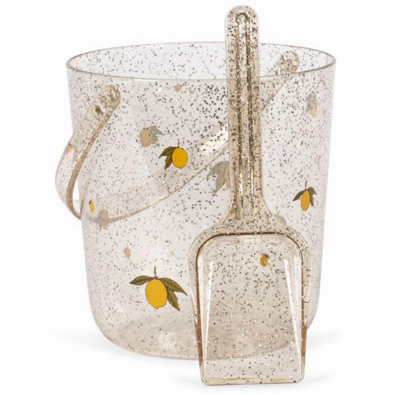Konges Sl?Jd Lemon Glitter Bucket And Shovel Print Smart activities for young learners Little builders