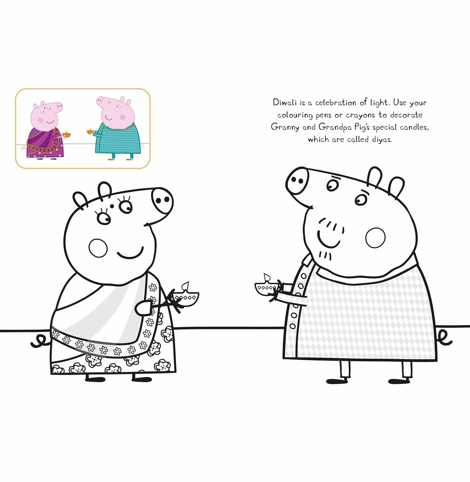 Creative time for curious minds Exploration gear Peppa Pig: Peppa'S Diwali Copy Colouring Book