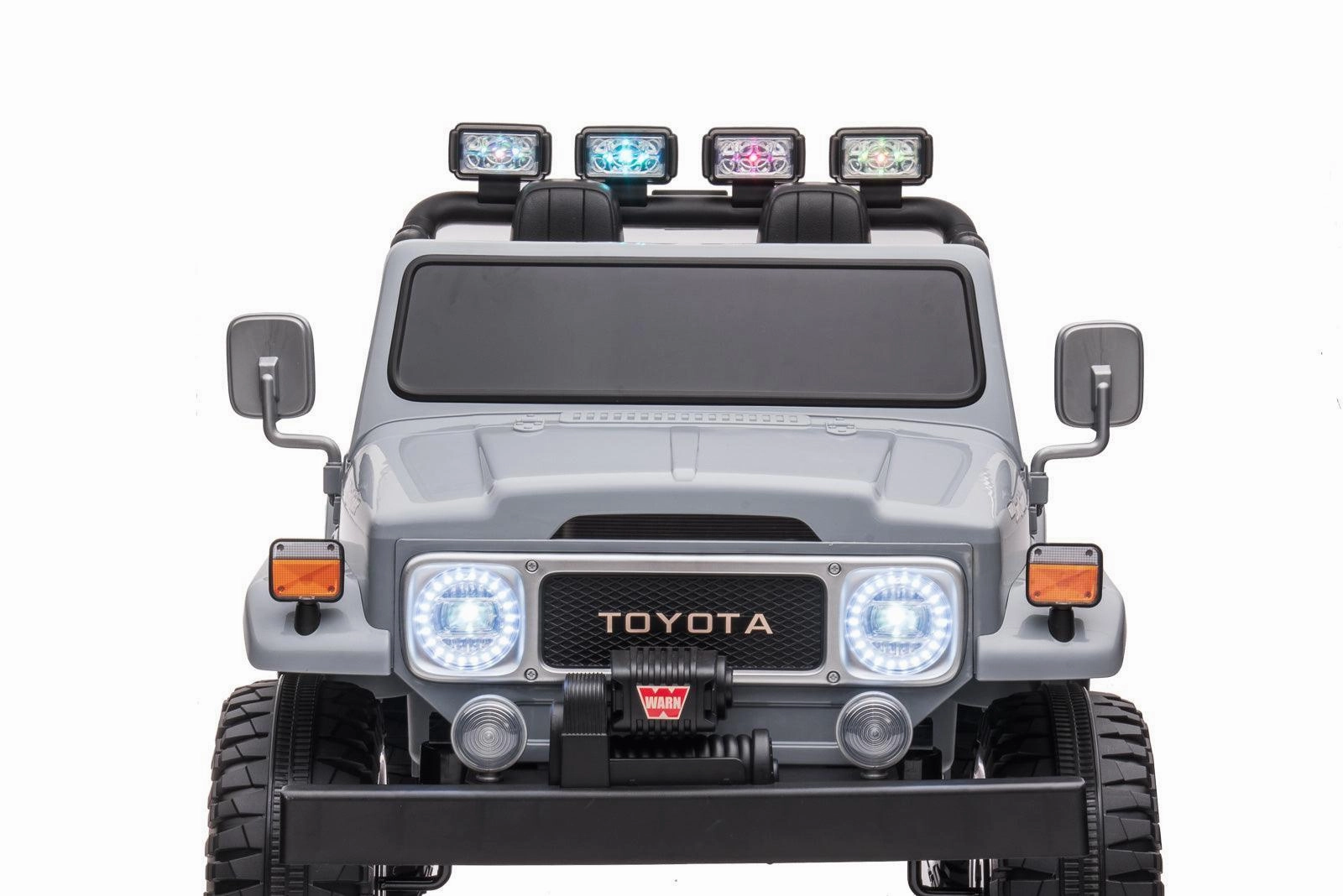 Young explorers Smart little ones Toyota Land Cruiser Jeep 12V Battery 2-Seater Ride-On Car - Grey