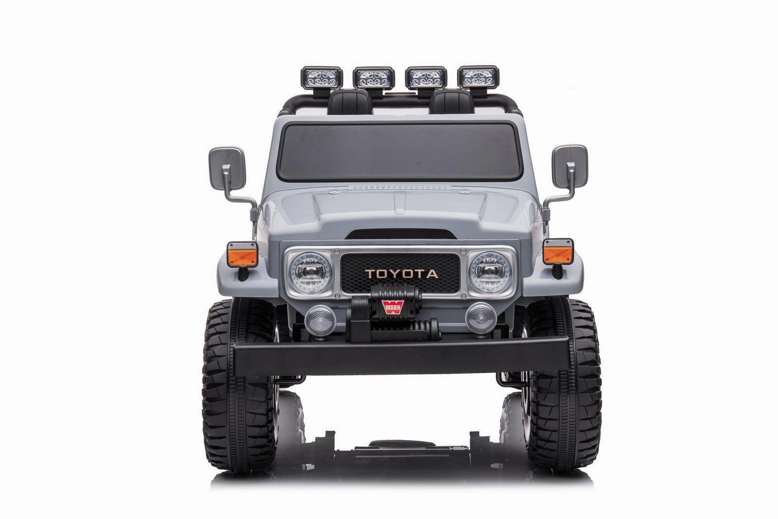 Smart & fun Play & learn Toyota Land Cruiser Jeep 12V Battery 2-Seater Ride-On Car - Grey