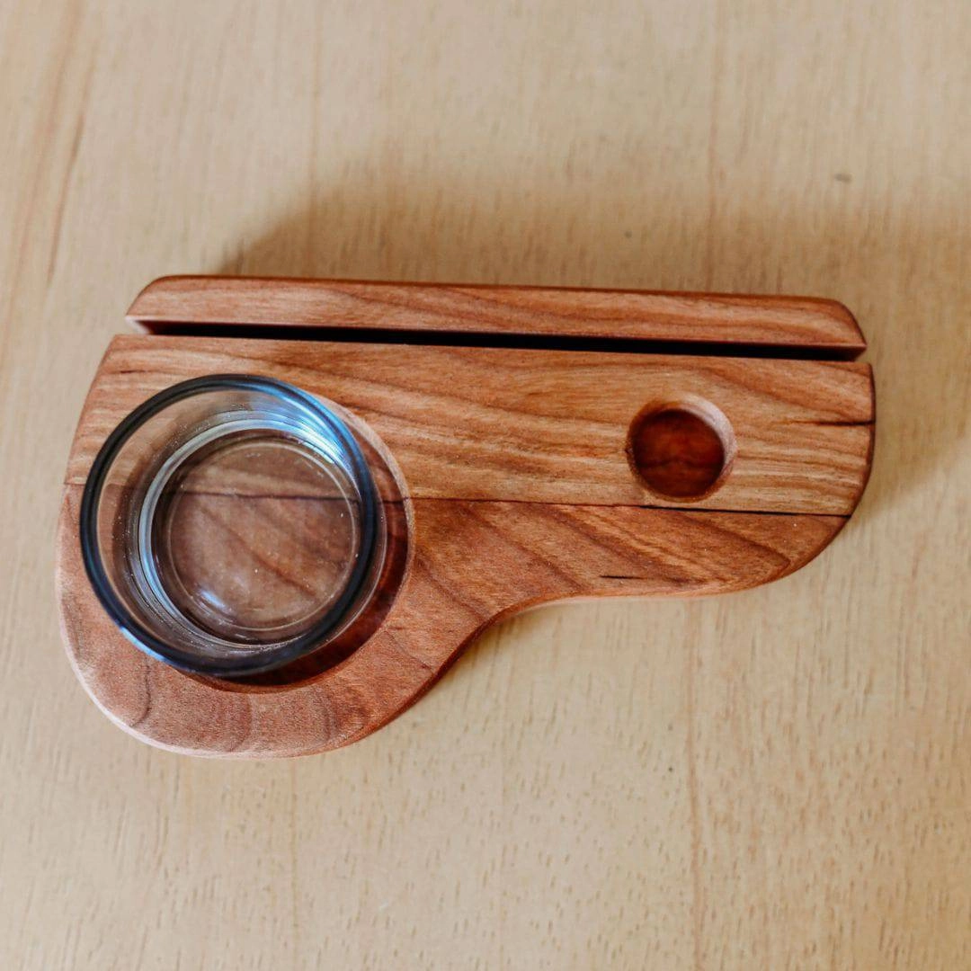 Wooden Nature Table Artwork And Candle Holder Curious minds