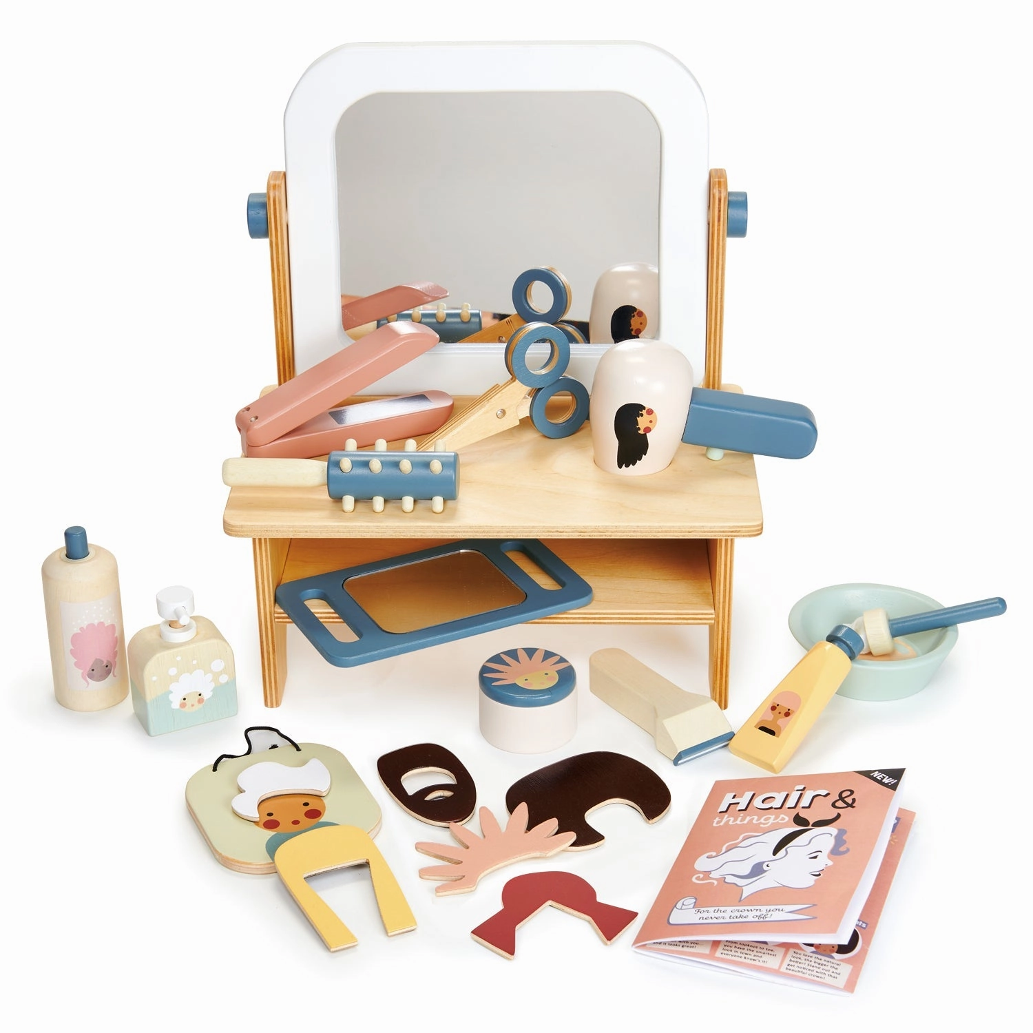 Skill-building tools Kid-centered learning Wooden Play Hair Salon