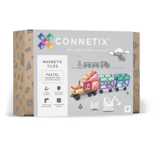 Designed for development Inspiring creativity Connetix Pastel Transport Pack (50 Pc)